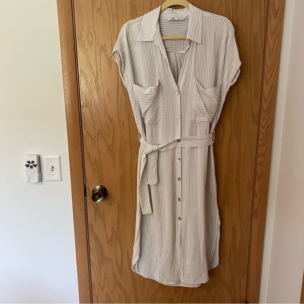 Zara Pinstripe Maxi Dress